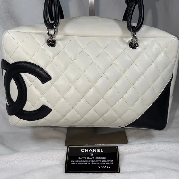 CHANEL Cambon Bowler Bag with Black Trim - Picture 14 of 14